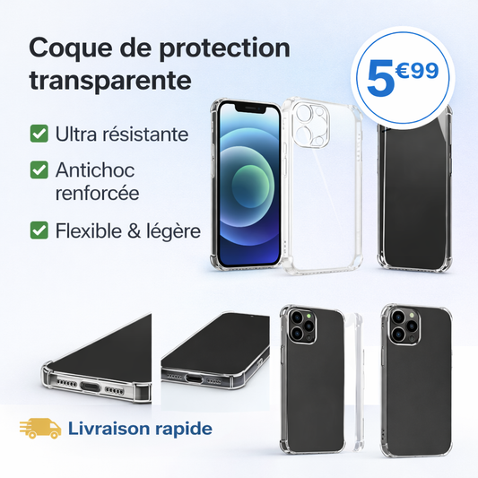 Coque Transparente Antichoc – Protection essentielle à Petit Prix